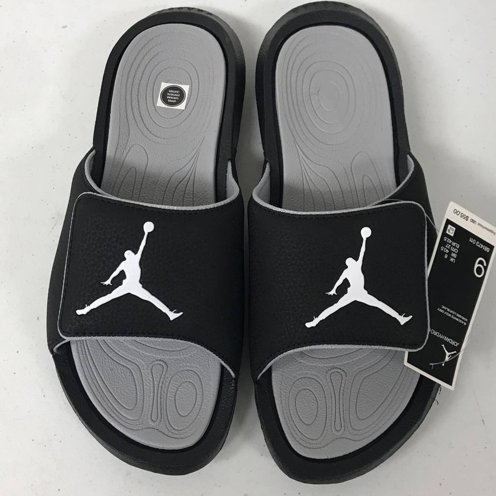 Nike Men’s Size 9 Jordan Hydro 6 Sandal, Black / Grey - Picture 2 of 7